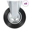 vidaXL Fasta hjul 8 st 200 mm