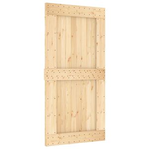 vidaXL Skjutd&ouml;rr NARVIK Naturlig och svart 100 x 210 cm (213,5 cm)
