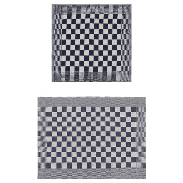 vidaXL Handduksset 50 st blå och vit bomull