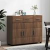 vidaXL Sideboard med hylla Brun Ek 88,5 x 30,5 x 73 cm Konstruerat tr&auml;