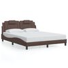vidaXL Bed Frame "Viana" with LED without Mattress Brown 160x200 cm