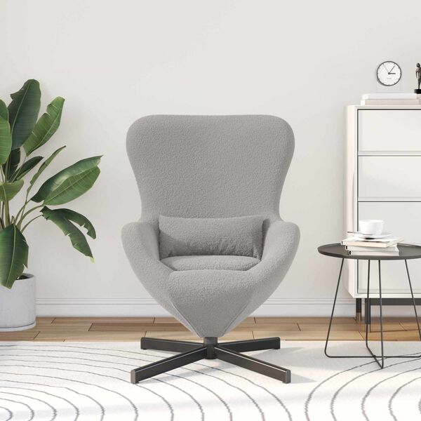 vidaXL &Auml;ggf&aring;t&ouml;lj Ljusgr&aring; 63 x 73 x 90 cm tyg