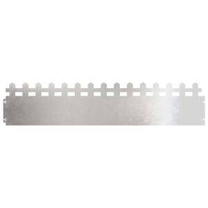 vidaXL Gr&auml;skanter 10 st 103 x 0,05 x 22 cm Rostfritt st&aring;l Silver