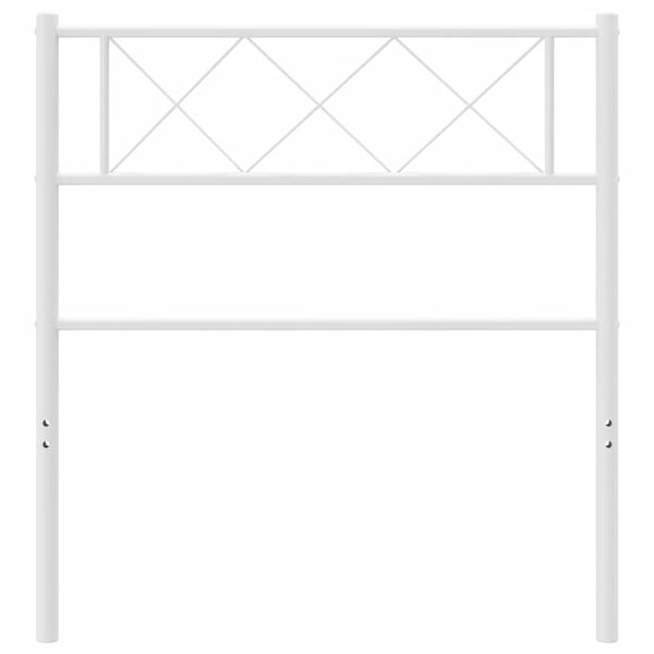 vidaXL Huvudgavel metall vit 100 cm