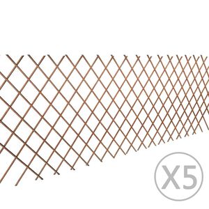 vidaXL Spalj&eacute;staket pil 5 st 180x90 cm