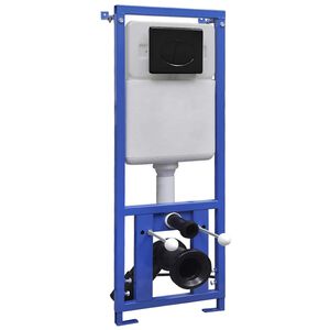 vidaXL Inbyggd Cistern f&ouml;r V&auml;ggh&auml;ngd Toalett 11 L 41x14x(110-125) cm