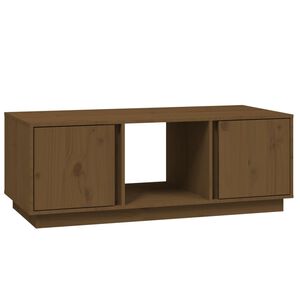 vidaXL Soffbord honungsbrun 110x50x40 cm massiv furu