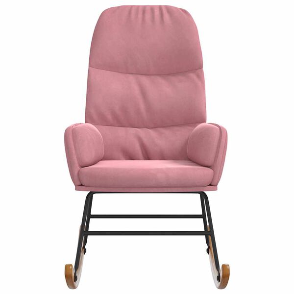 vidaXL Gungstol rosa sammet