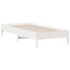 vidaXL S&auml;ngram utan madrass vit 100x200 cm massiv furu