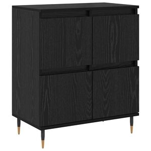 vidaXL Sideboard Svart Ek 60 x 35 x 70 cm