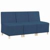 vidaXL Modulsofa utan armst&ouml;d 3 pcs Bl&aring; 55 x 74 x 82 cm tyg