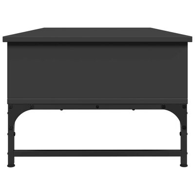 vidaXL Soffbord svart 100x50x35 cm konstruerat trä och metall
