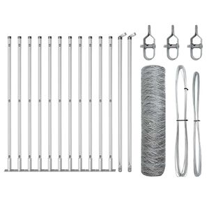 vidaXL St&auml;ngselstolpe Silver
