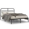 vidaXL S&auml;ngram med huvudgavel metall svart 135x190 cm