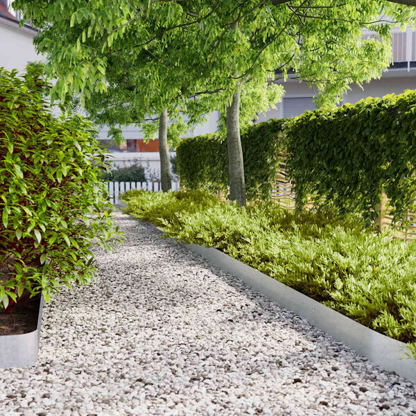 vidaXL Rabattkanter 10 st 15x103 cm galvaniserat st&aring;l