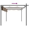 vidaXL Pergola med infällbart tak taupe 295x292x230 cm