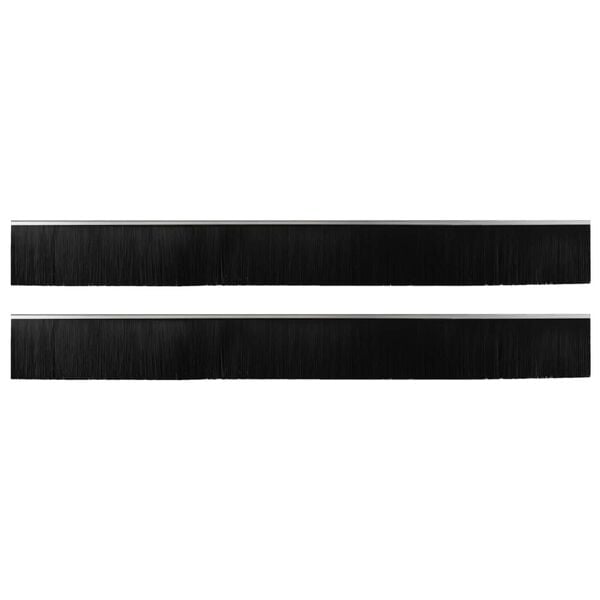 vidaXL Sj&auml;lvh&auml;ftande d&ouml;rrborstlist 2 pcs Silver 100 cm