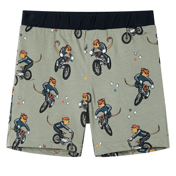 Barnpyjamas med korta ärmar ljus khaki 104