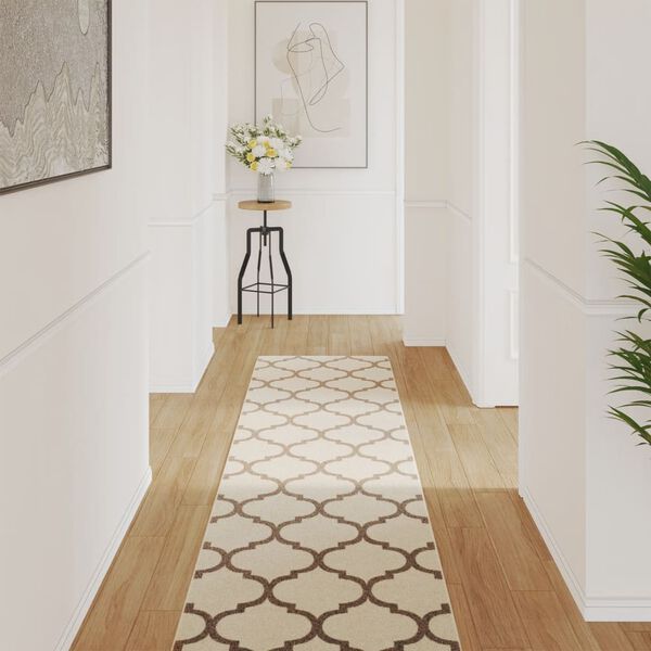 vidaXL Matta kort lugg flerf&auml;rgad inomhus/utomhus 80x300 cm halkfri