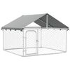 vidaXL Hundg&aring;rd med tak f&ouml;r utomhusbruk 200x200x150 cm