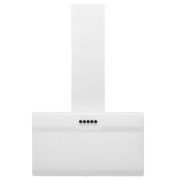 vidaXL Köksfläkt 60 cm stål och härdat glas vit