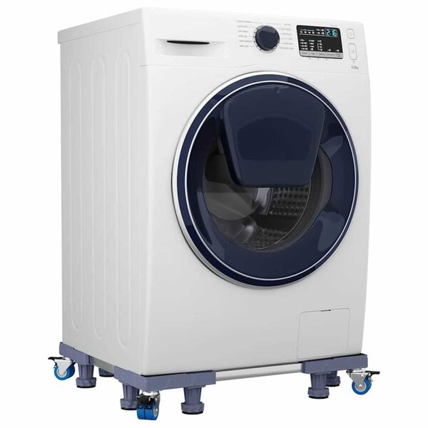 vidaXL Tvättmaskinsockel Grå 66 x 66 x 12 cm Metall