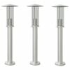 vidaXL Utomhusgolvlampor 3 st silver 60 cm rostfritt st&aring;l