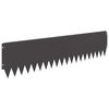 vidaXL Kant f&ouml;r gr&auml;smatta 10 pcs 103 x 25 cm St&aring;l Svart