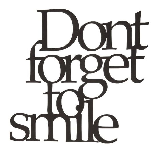 Homemania V&auml;ggdekoration Words 70x67 cm svart st&aring;l