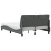 vidaXL Bed with Mattress Dark Grey 140x190 cm Fabric