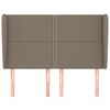 vidaXL S&auml;nggavel med kanter taupe 147x23x118/128 cm tyg