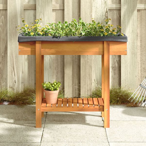 vidaXL Odlingslåda upphöjd 90x30x75 cm massivt akaciaträ