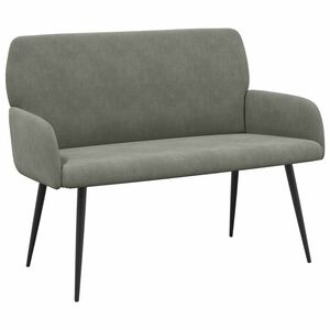 vidaXL Tv&aring;sitssoffa med metallben 2-sits Ljusgr&aring; Kordread tyg