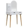 vidaXL Skrivbordsset FAUSKE 3 st Vit 76 x 50 x 143 cm