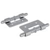 vidaXL L&aring;s 2 st Silver 46 x 17 x 1,2 mm St&aring;l
