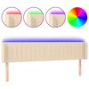 vidaXL S&auml;nggavel LED gr&auml;ddvit 203x16x78/88 cm tyg