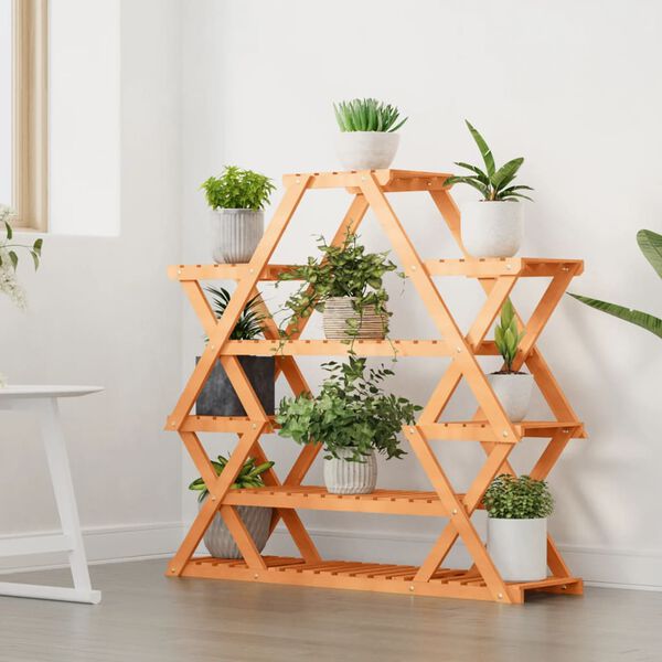 vidaXL V&auml;xtst&auml;ll 110x25x105 cm massivt grantr&auml;