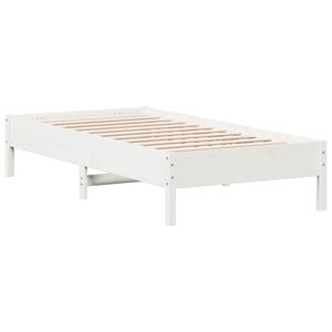 vidaXL S&auml;ngram utan madrass vit 75x190 cm massiv furu