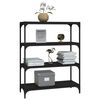 vidaXL Bokhylla svart 80x33x100 cm konstruerat trä och stål