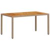 vidaXL Tr&auml;dg&aring;rdsbord beige 150x90x75 cm konstrotting akaciatr&auml;