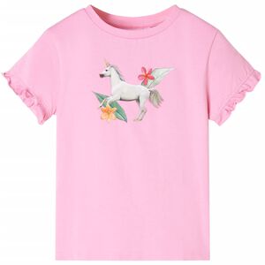 T-shirt med korta &auml;rmar f&ouml;r barn ljus rosa 104