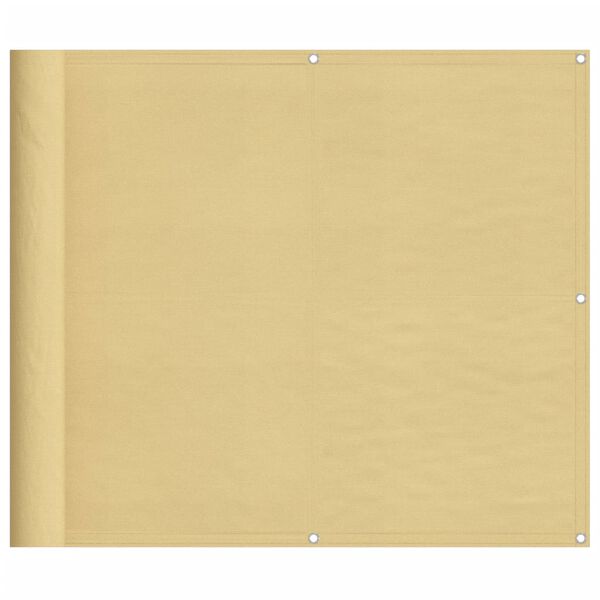 vidaXL Balkongsk&auml;rm sand 90x700 cm 100% polyester oxford