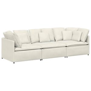 vidaXL Modulsoffa med kuddar sammetskr&auml;m