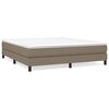 vidaXL Boxspring-s&auml;ngram taupe 160x200 cm tyg