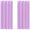 vidaXL M&ouml;rkl&auml;ggningsgardiner med Ringar 2 st Lila 260 x 140 cm