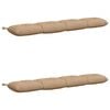 vidaXL B&auml;nk Kuddar VIANEN 2 st 100% Polyester Sand 140 x 30 x 12 cm