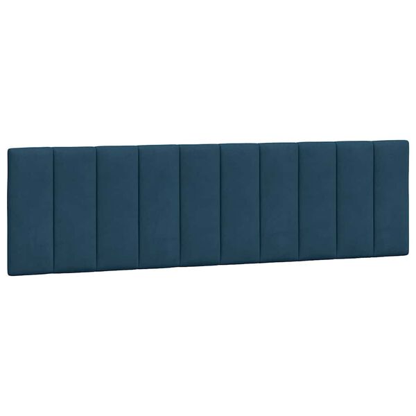 vidaXL Headboard Cushion "Hanko" Blue 180 cm Velvet