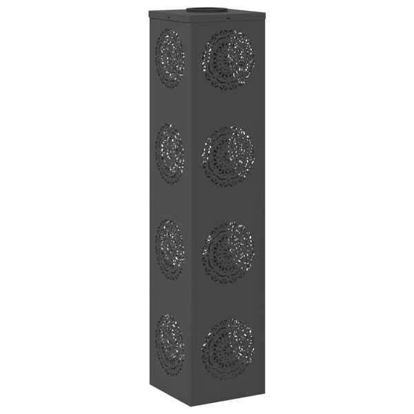 vidaXL Solar LED Stig Ljus 2 pcs Svart Kallvalsat st&aring;l