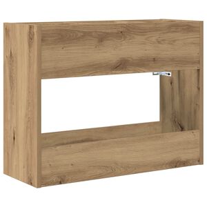 vidaXL F&ouml;rvaringskrok & St&auml;ll med lagring Artisan Ek 65 x 24 x 50 cm