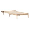 vidaXL S&auml;ngram med sidobord Naturf&auml;rg 80 x 220 cm Massiv furu